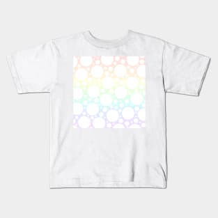 Pastel Rainbow with White Polka Dots (Lightest ) Kids T-Shirt